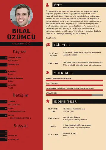 Kuaför Cv Örnekleri cv indir